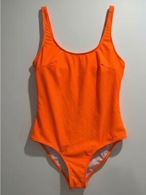 SHEIN Neon Orange One-Piece Swimsuit